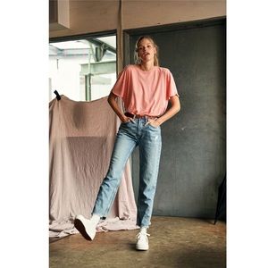 NWT Free People Fast Times High Rise Mom Jeans